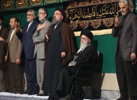 ایام فاطمیه -سردار سلیمانی در کنار رهبرانقلاب
